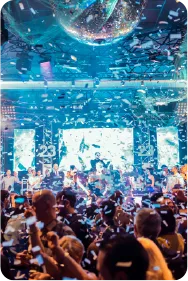 Playlist party Excitation de la foule lors d'un concert en direct