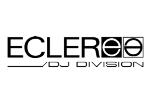 ecler_dj Logo Ecler DJ, stylisé avec le nom "Ecler" suivi de "DJ" dans un design moderne et épuré.