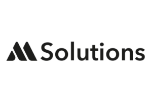 msolutions Logo M Solutions, minimaliste avec le nom de la marque en noir sur un fond blanc.